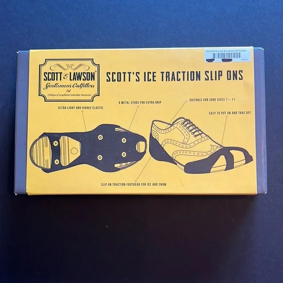 Scott & Lawson/Gentlemen‘s Outfitters-ice & snow traction slip ons-fits sz 7-11 - Picture 4 of 11